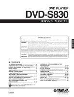 Yamaha DVDS-830 - Service Manual 